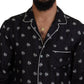 Exclusive Silk Pajama Top with Classic Print