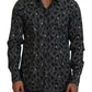 Elegant Black Printed Cotton Shirt