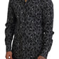 Elegant Black Printed Cotton Shirt