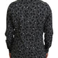 Elegant Black Printed Cotton Shirt