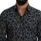 Elegant Black Printed Cotton Shirt