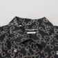 Elegant Black Printed Cotton Shirt
