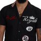 Elegant Casual Black Cotton Shirt