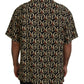 Multicolor Viscose Short Sleeve Shirt