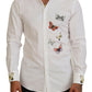 Elegant Butterfly Print Dress Shirt