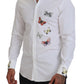 Elegant Butterfly Print Dress Shirt