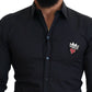 Elegant Black Formal Long Sleeve Shirt