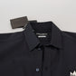 Elegant Black Formal Long Sleeve Shirt