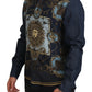 Elegant Blue Printed Silk Cotton Shirt