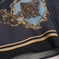 Elegant Blue Printed Silk Cotton Shirt
