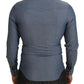 Elegant Casual Blue Cotton Shirt