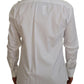 Elegant Embellished White Cotton Shirt