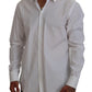 Elegant Embellished White Cotton Shirt