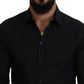 Elegant Black Formal Cotton Shirt