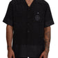 Elegant Silk Black Casual Shirt