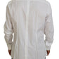Elegant White Gold-Embellished Shirt