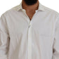 Elegant White Gold-Embellished Shirt