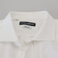 Elegant White Gold-Embellished Shirt