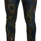 Elegant Slim-Fit Blue Denim Jeans