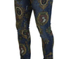 Elegant Slim-Fit Blue Denim Jeans