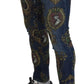 Elegant Slim-Fit Blue Denim Jeans