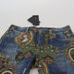 Elegant Slim-Fit Blue Denim Jeans