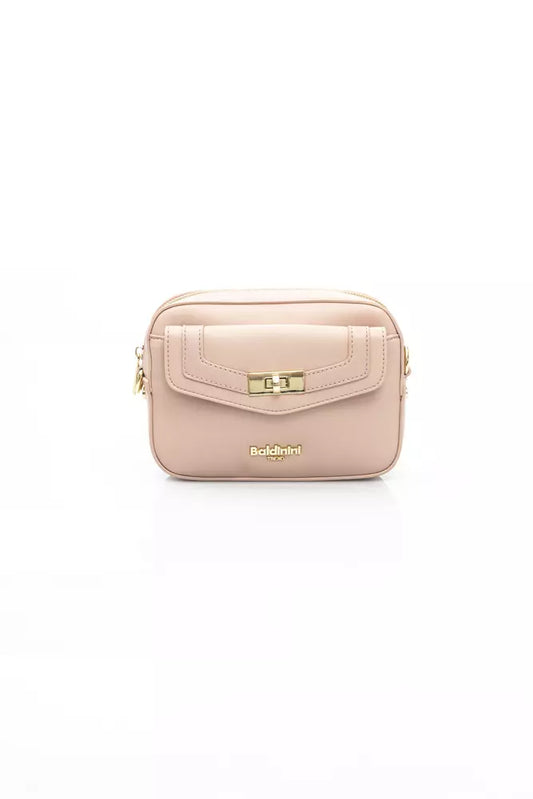 Pink Polyethylene Women Shoulder Bag