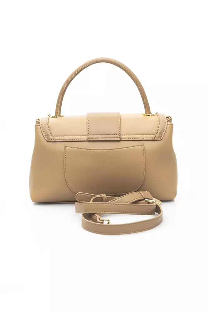 Beige Polyethylene Women Handbag