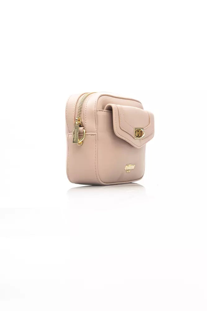 Pink Polyethylene Women Shoulder Bag