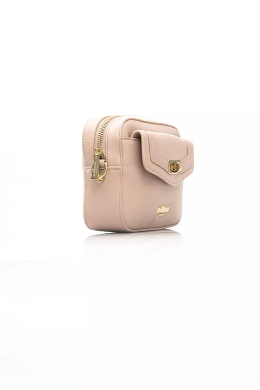 Pink Polyethylene Women Shoulder Bag