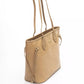 Beige Polyethylene Women Shoulder Bag