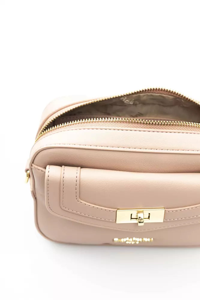 Pink Polyethylene Women Shoulder Bag