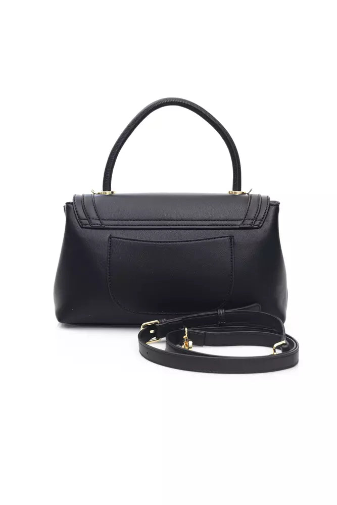 Black Polyethylene Women Handbag