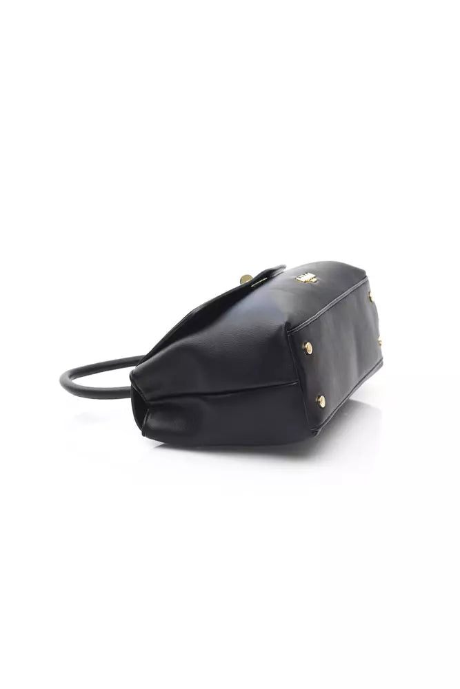 Black Polyethylene Women Handbag