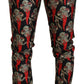 Multicolor Silk Blend Skinny Pants