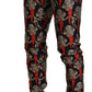 Multicolor Silk Blend Skinny Pants