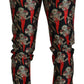 Multicolor Silk Blend Skinny Pants