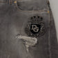 Elegant Gray Skinny Denim Jeans