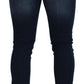 Sleek Skinny Dark Blue Denim Jeans