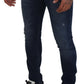 Sleek Skinny Dark Blue Denim Jeans