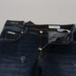 Sleek Skinny Dark Blue Denim Jeans