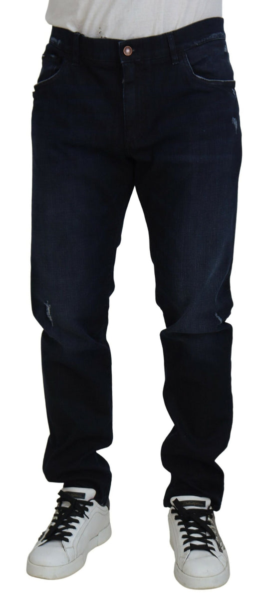 Elegant Dark Blue Skinny Jeans