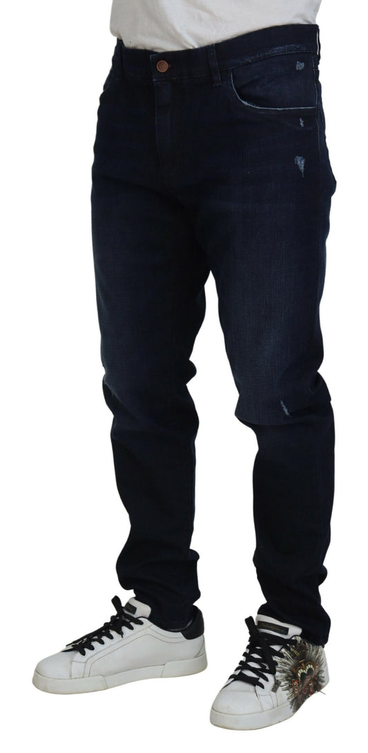 Elegant Dark Blue Skinny Jeans