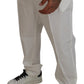 Elegant White Cotton Chino Dress Pants
