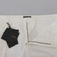 Elegant White Cotton Chino Dress Pants