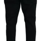 Elegant Black Jogger Pants with Logo Detail
