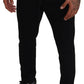 Elegant Black Jogger Pants with Logo Detail