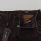 Elegant Skinny Brown Denim Jeans