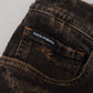 Elegant Skinny Brown Denim Jeans