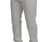 Elegant White Cotton Elastane Jeans